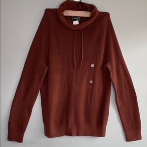 Express Women's Turtleneck Sweater in Warm Brown Size L/G